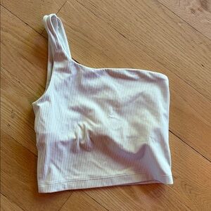 Lululemon size 00 One-Shoulder Ribbed Crop Top